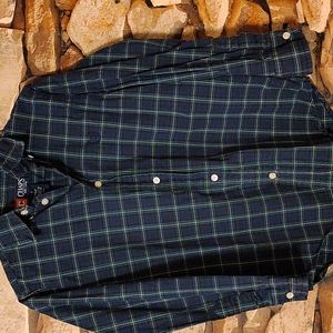 Chap's, size 7, blue with green plaid